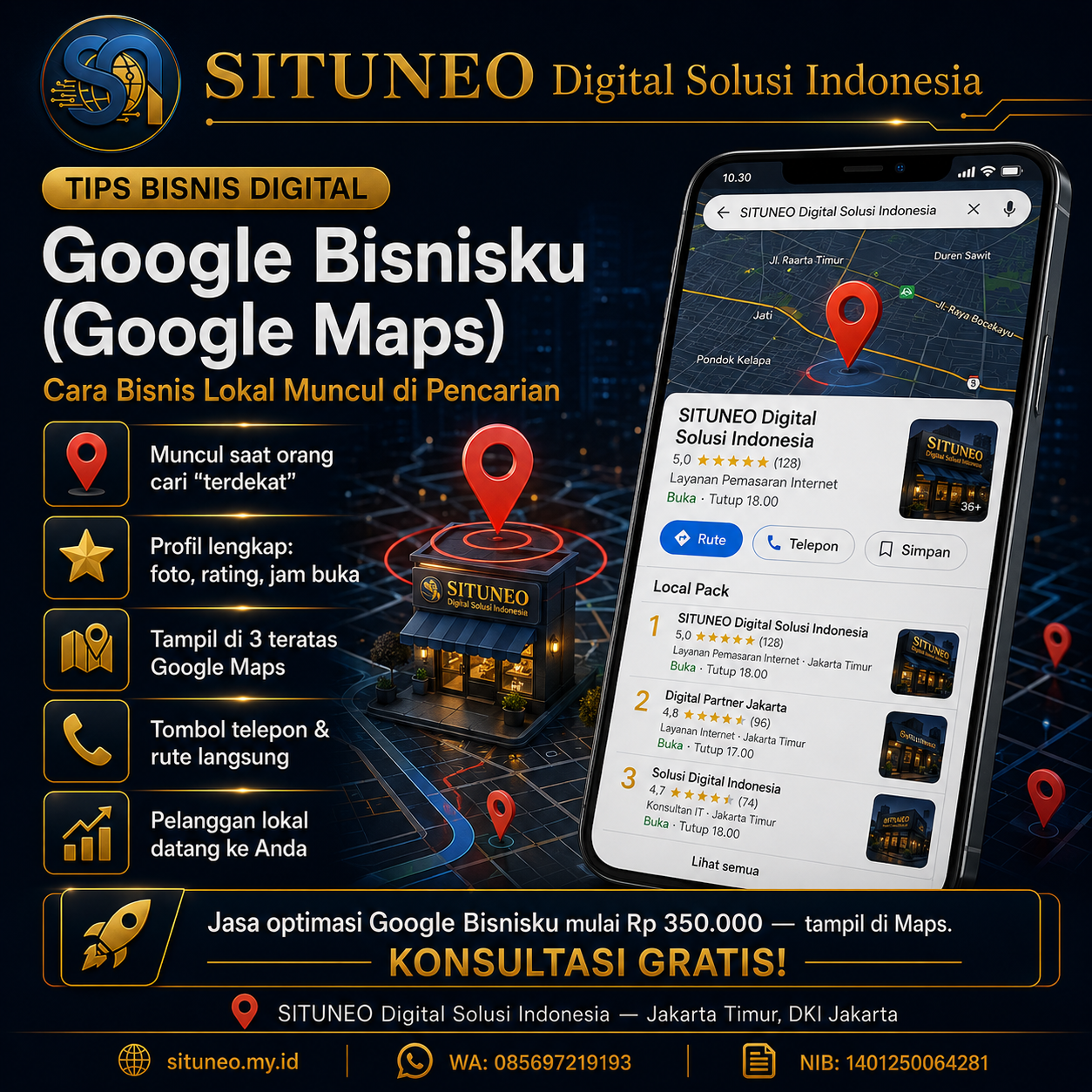 Google Bisnisku: Muncul di Maps & Pencarian Lokal