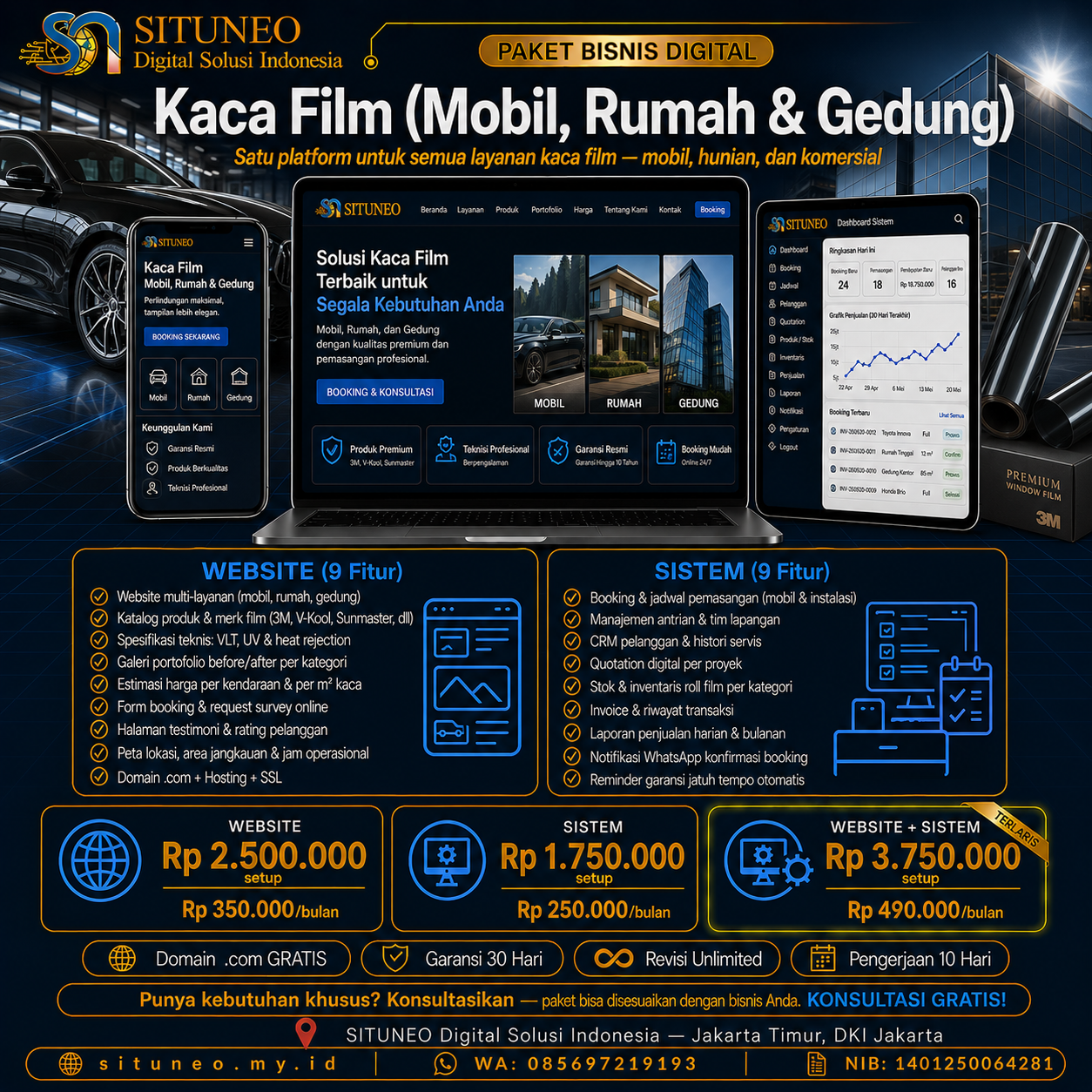 Kaca Film (Mobil, Rumah & Gedung)