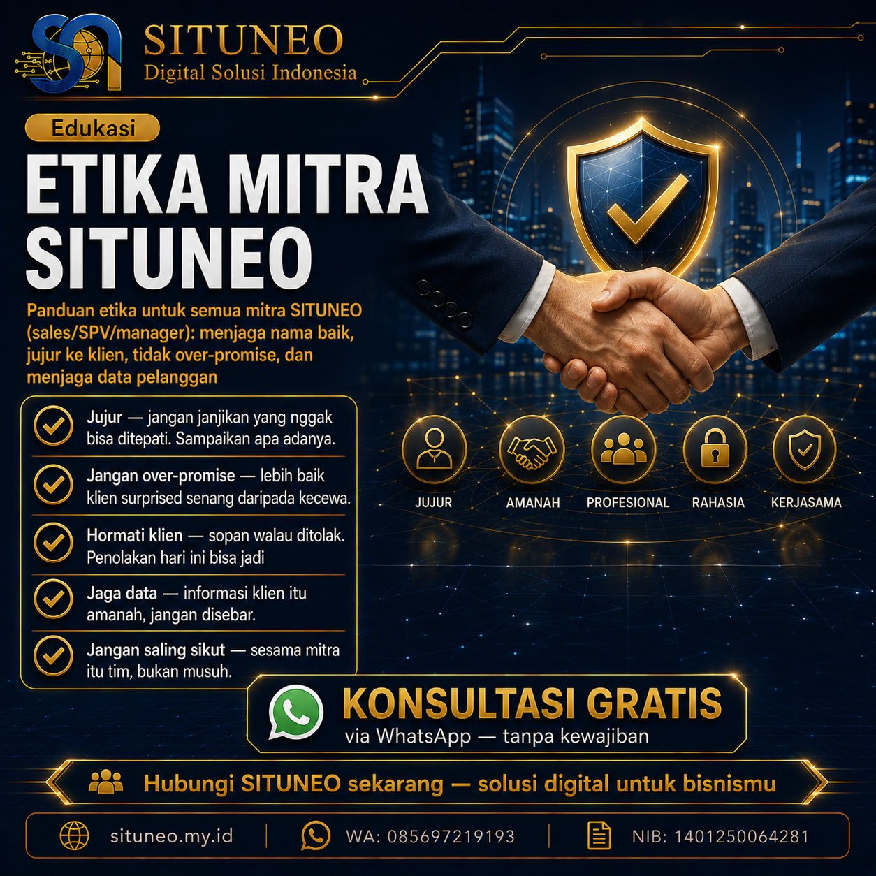 Etika & Profesionalisme Mitra SITUNEO