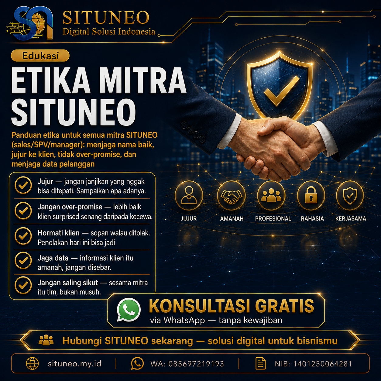 Etika & Profesionalisme Mitra SITUNEO