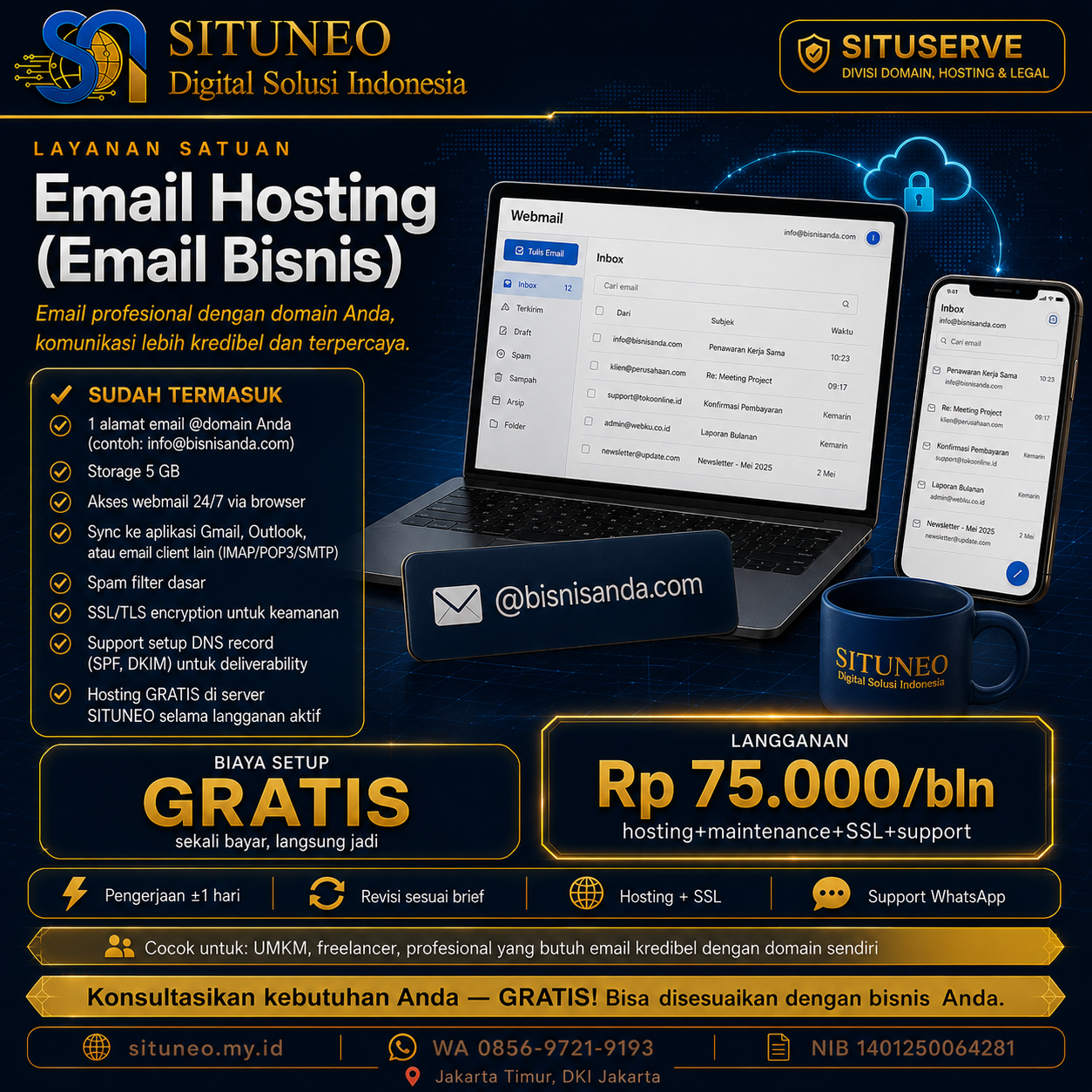 Email Hosting (Email Bisnis)