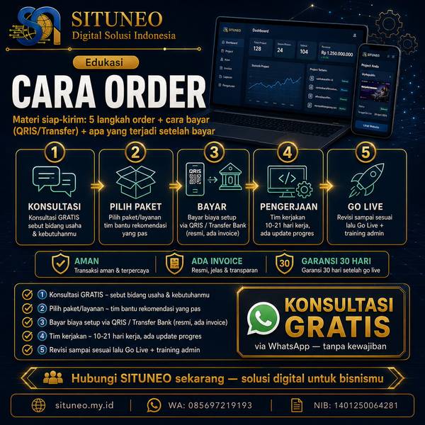 Cara Order & Pembayaran (Siap Kirim ke Klien)