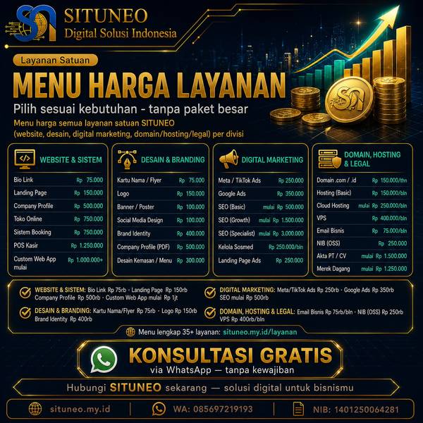 Daftar Harga Layanan Satuan (A la carte)