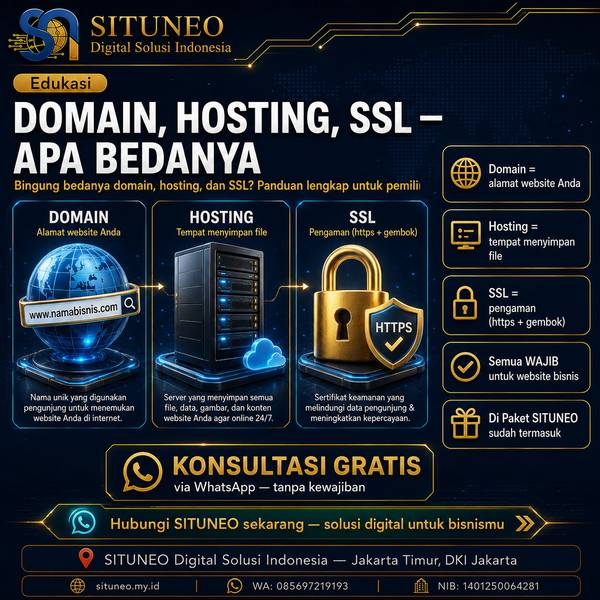 Domain, Hosting, SSL — Apa Bedanya?