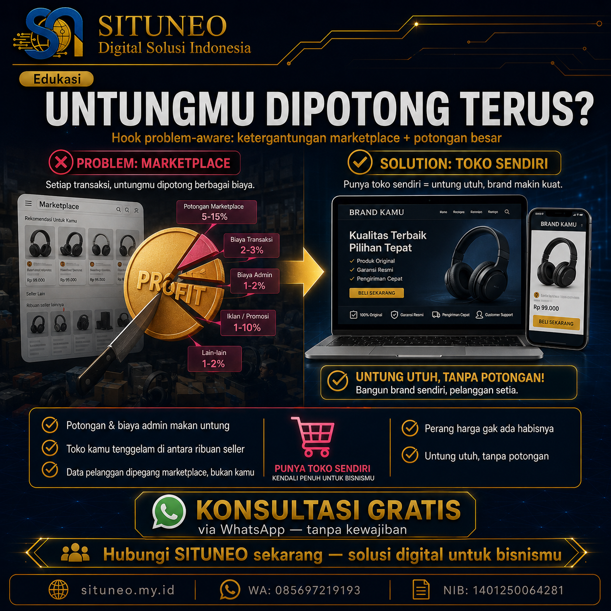 Cuma Andalin Marketplace? Untungmu Dipotong
