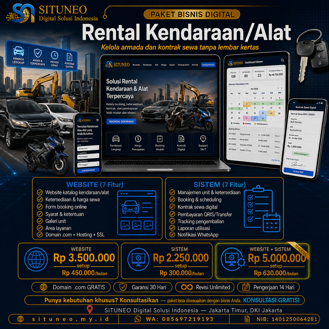 Rental Kendaraan/Alat