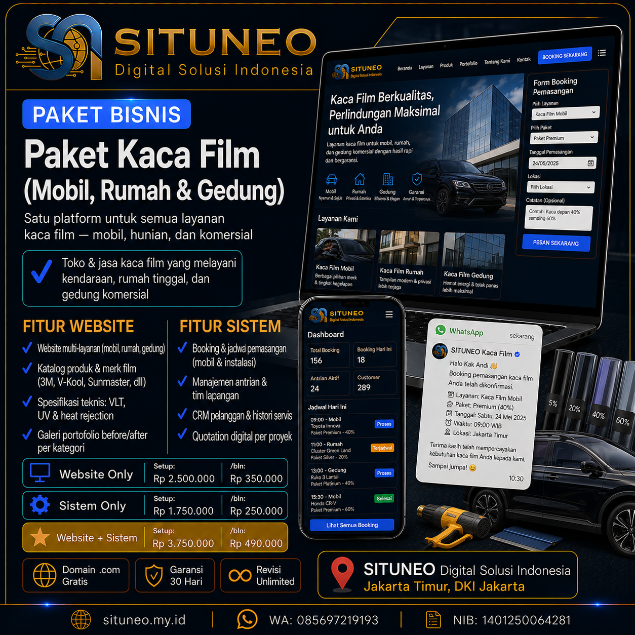Kaca Film (Mobil, Rumah & Gedung)