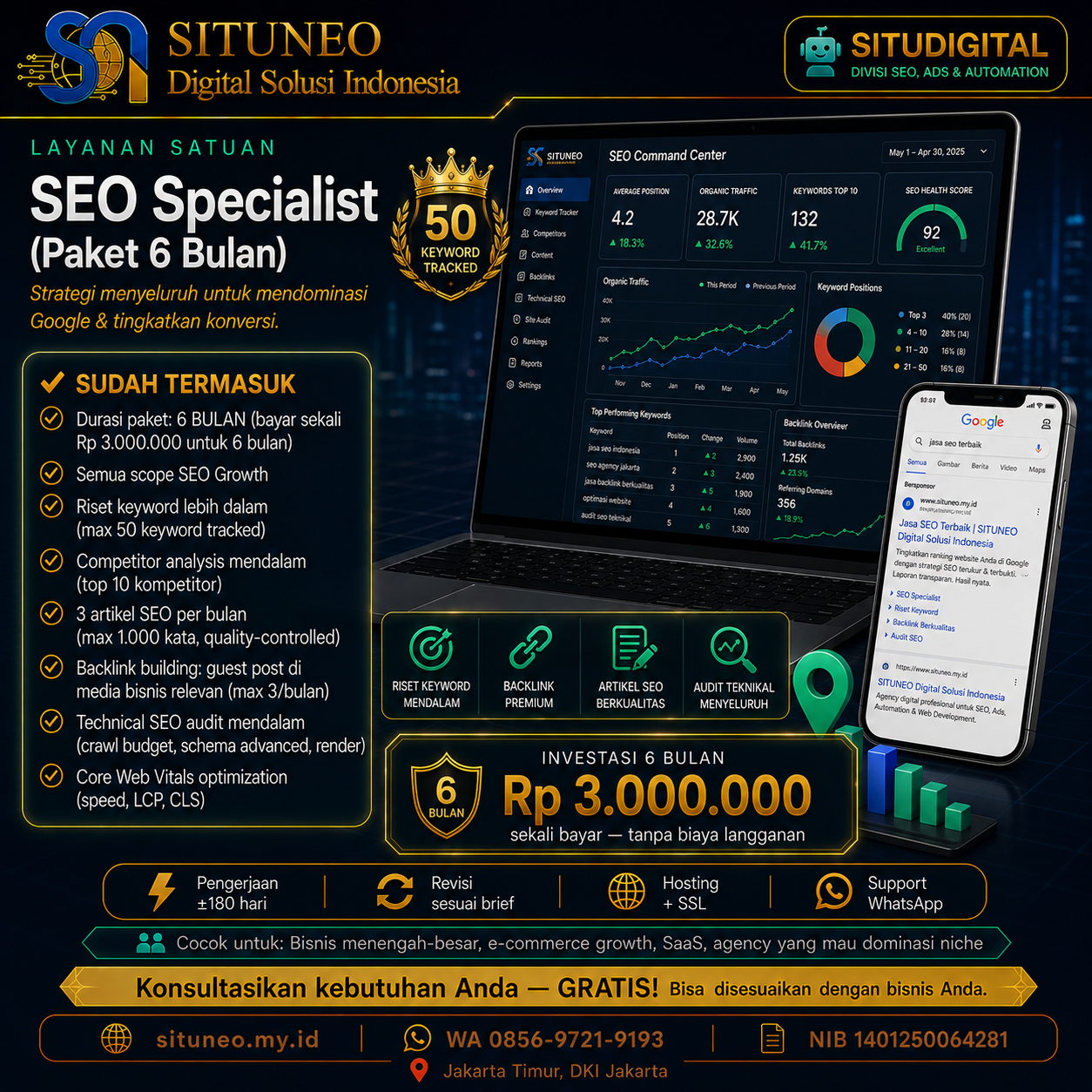 SEO Specialist (Paket 6 Bulan)