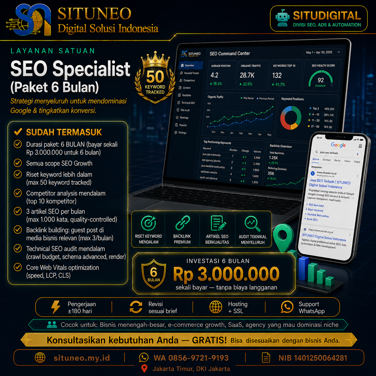 SEO Specialist (Paket 6 Bulan)