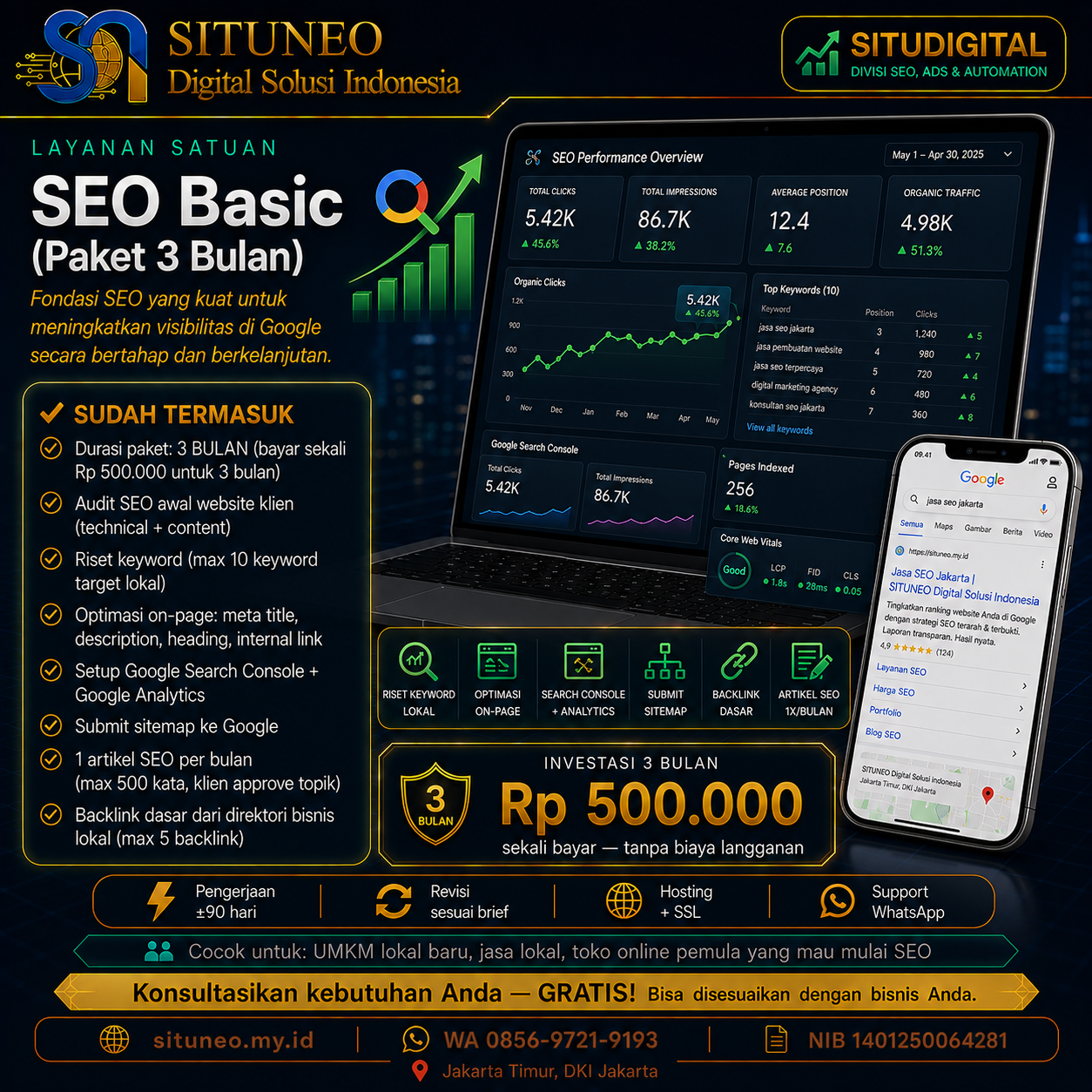 SEO Basic (Paket 3 Bulan)
