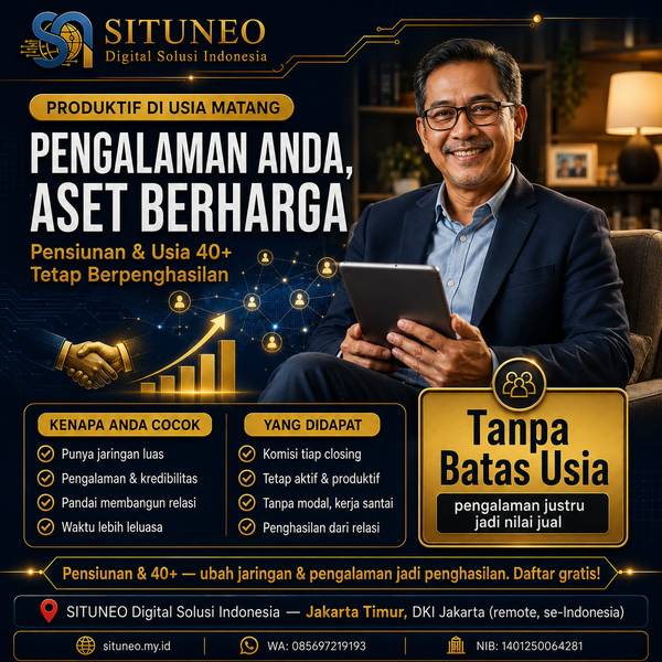 Sales: Cocok untuk Pensiunan & Usia 40+
