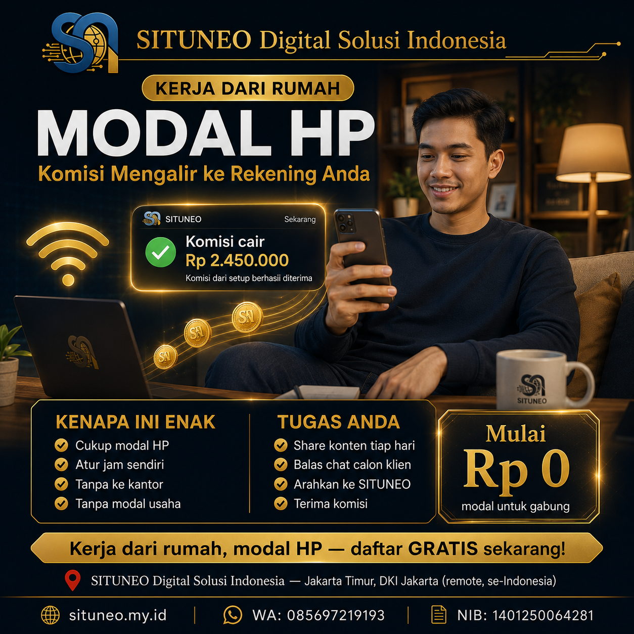 Sales: Modal HP, Kerja dari Rumah