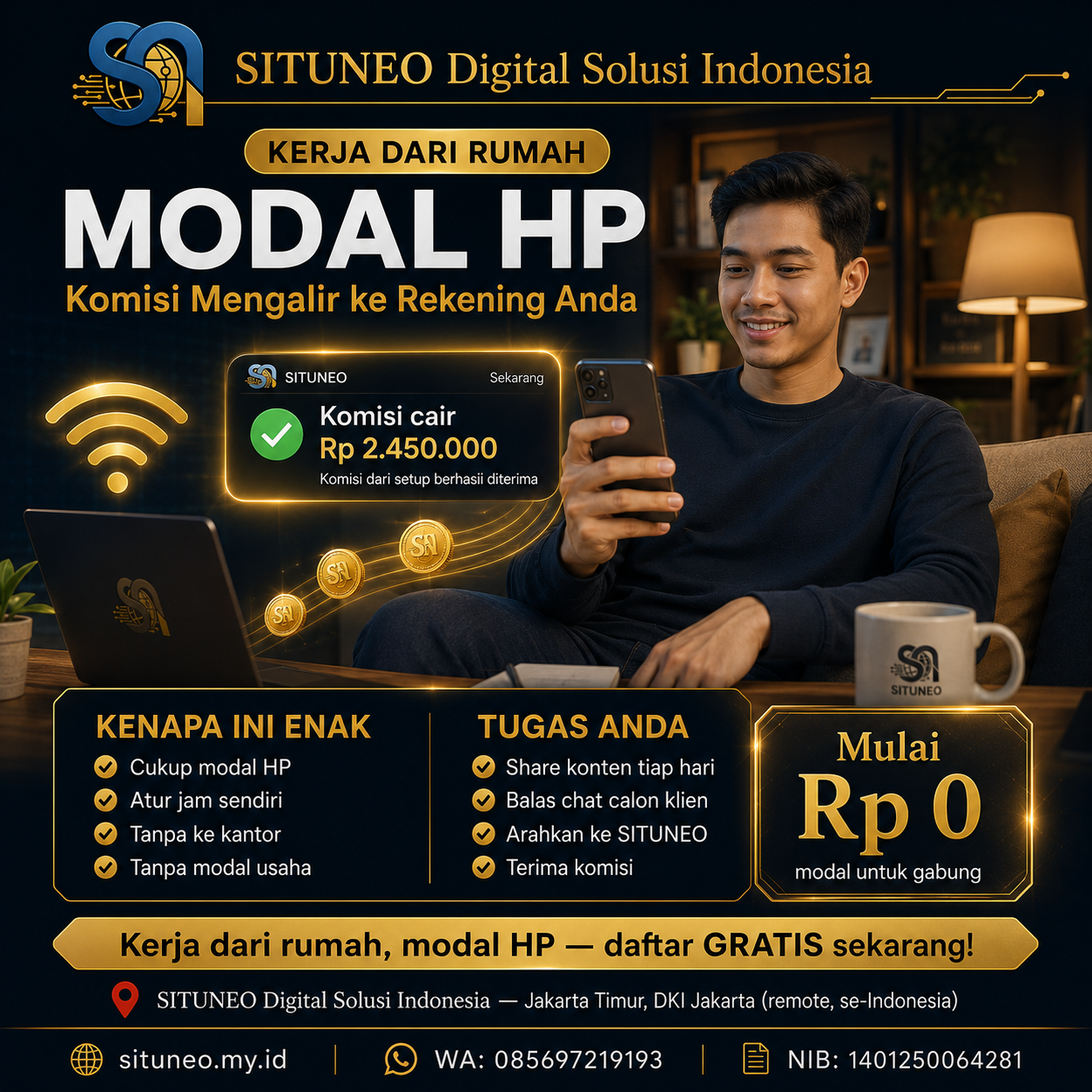 Sales: Modal HP, Kerja dari Rumah
