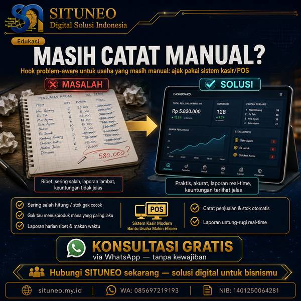 Masih Catat Order & Stok di Buku Tulis?