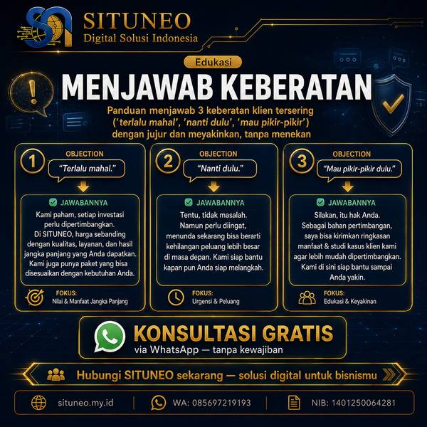 Menjawab Keberatan Klien: Mahal, Nanti Dulu, Pikir-pikir