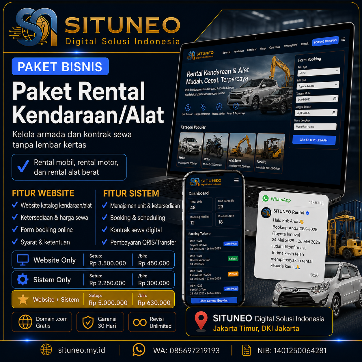 Rental Kendaraan/Alat
