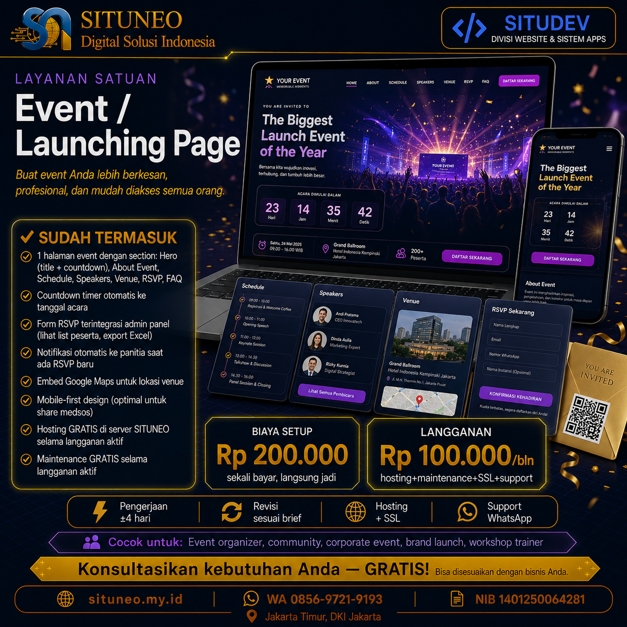Event / Launching Page