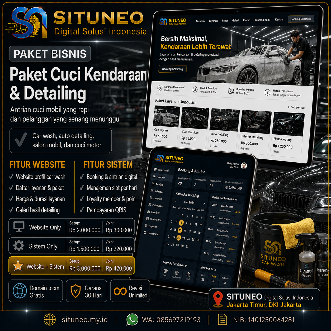 Cuci Kendaraan & Detailing